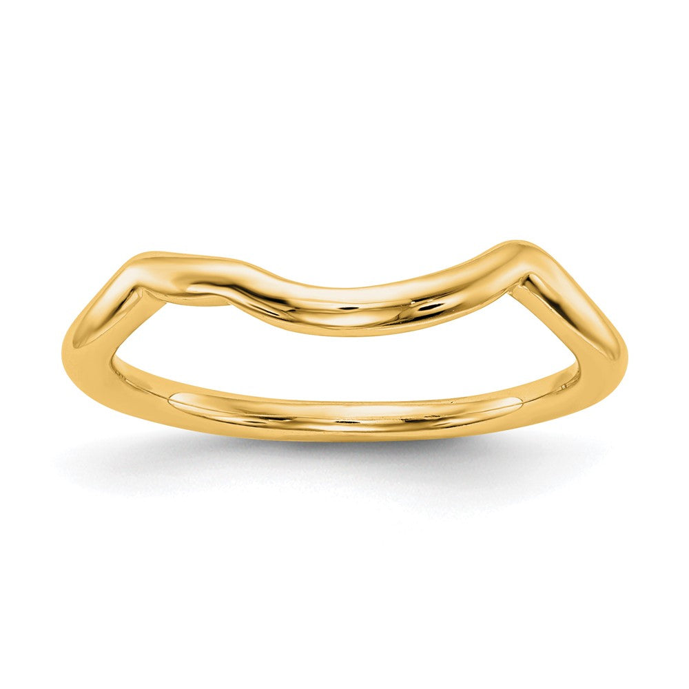 14K Yellow Gold Polished Contour Wedding Band