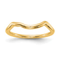 14K Yellow Gold Polished Contour Wedding Band