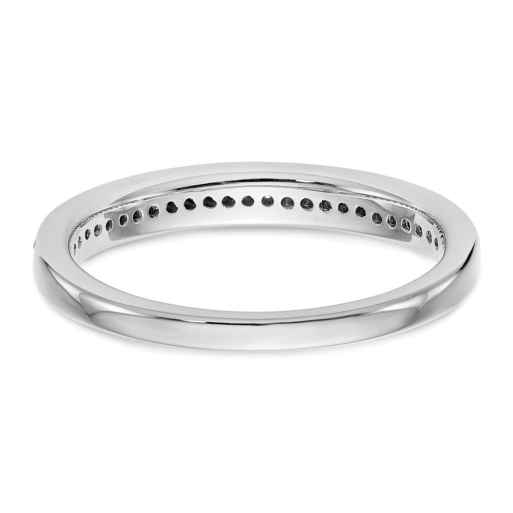 14k White Gold 1/8 carat Diamond Complete Wedding Band