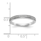 14k White Gold 1/8 carat Diamond Complete Wedding Band