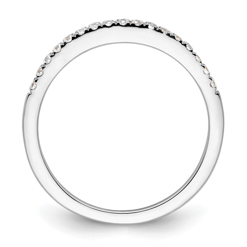 14k White Gold 1/6 carat Lab Grown Diamond VS/SI+ G+ Complete Wedding Band