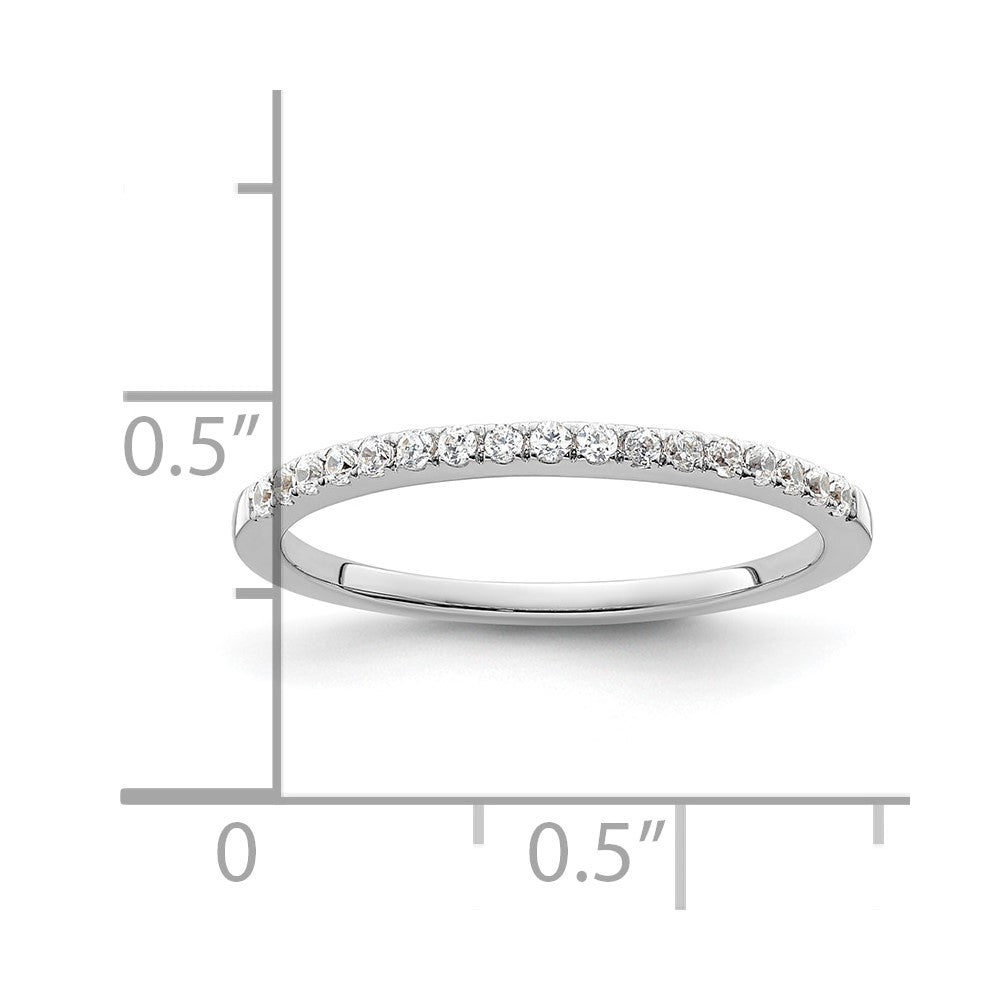 14k White Gold 1/6 carat Lab Grown Diamond VS/SI+ G+ Complete Wedding Band