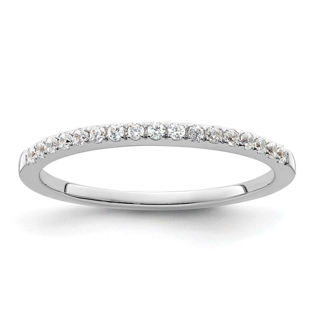 14k White Gold 1/6 carat Lab Grown Diamond VS/SI+ G+ Complete Wedding Band