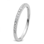 14k White Gold 1/4 carat Lab Grown Diamond VS/SI+ G+ Complete Wedding Band