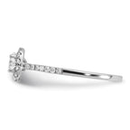 14k White Gold 3/4 carat Lab Grown Diamond VS/SI+ G+ Complete Halo Engagement Ring