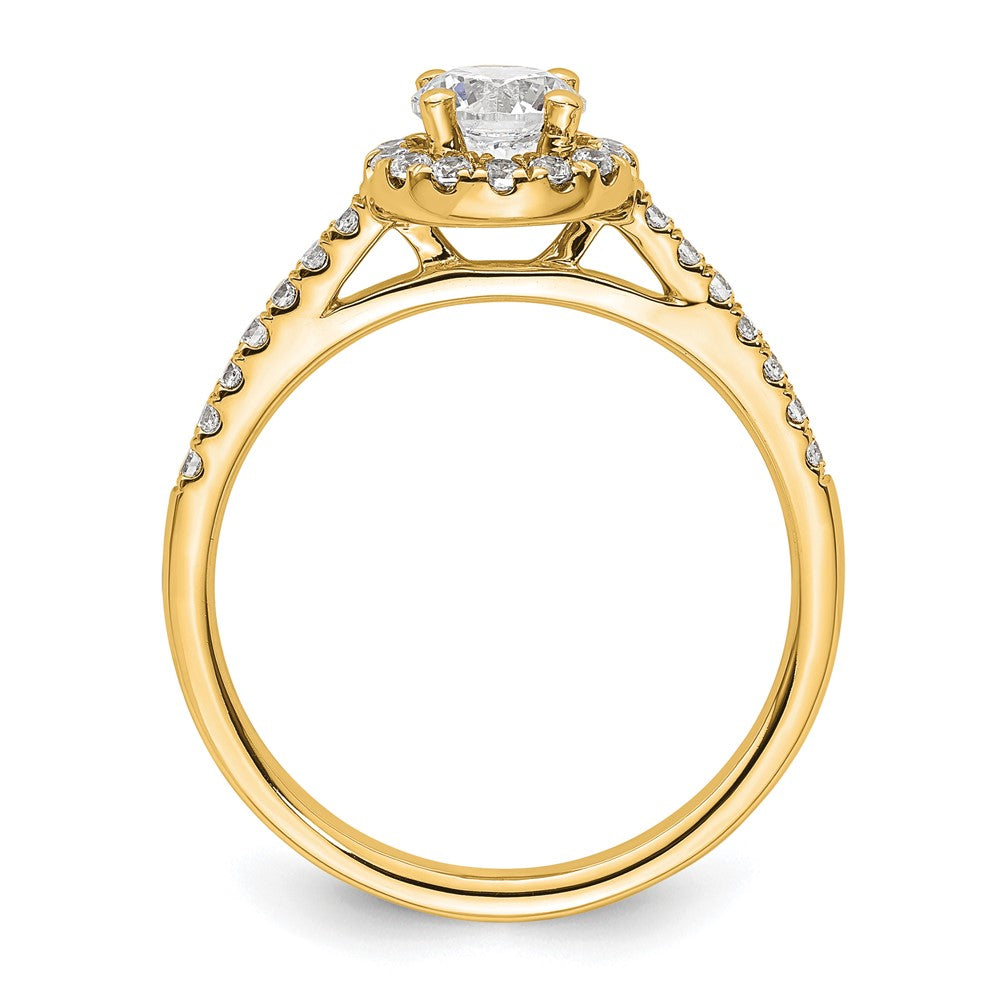 14k 3/4 carat Lab Grown Diamond VS/SI+ G+ Complete Halo Engagement Ring