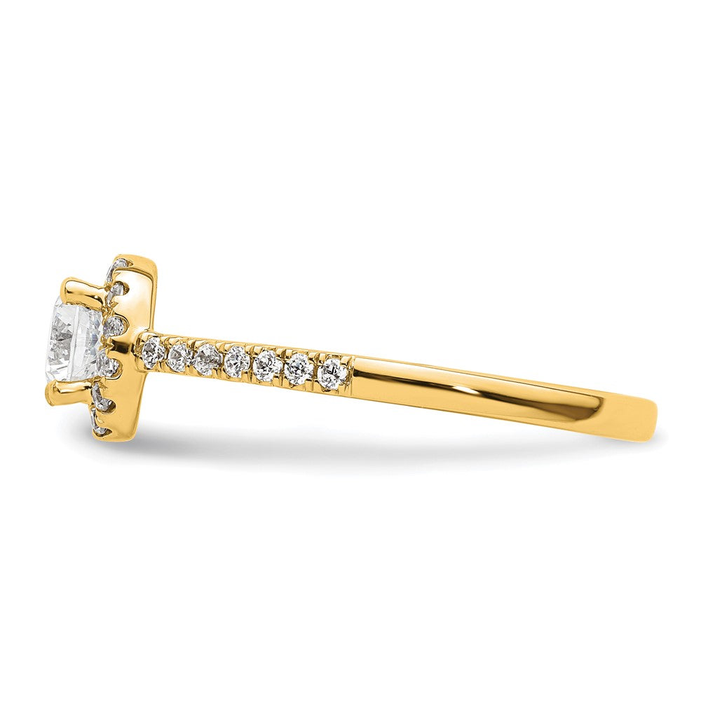 14k 3/4 carat Lab Grown Diamond VS/SI+ G+ Complete Halo Engagement Ring