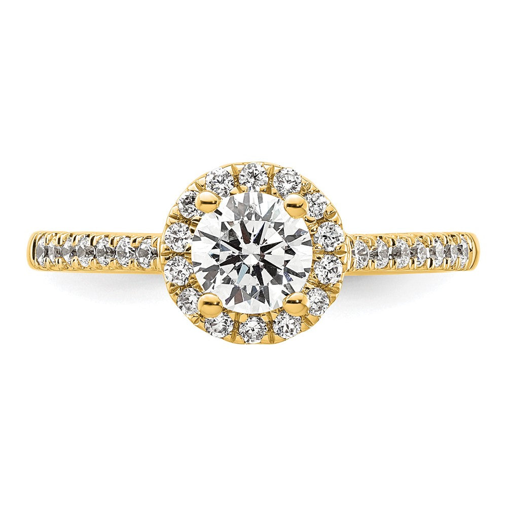 14k 3/4 carat Lab Grown Diamond VS/SI+ G+ Complete Halo Engagement Ring