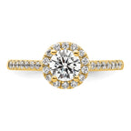 14k 3/4 carat Lab Grown Diamond VS/SI+ G+ Complete Halo Engagement Ring
