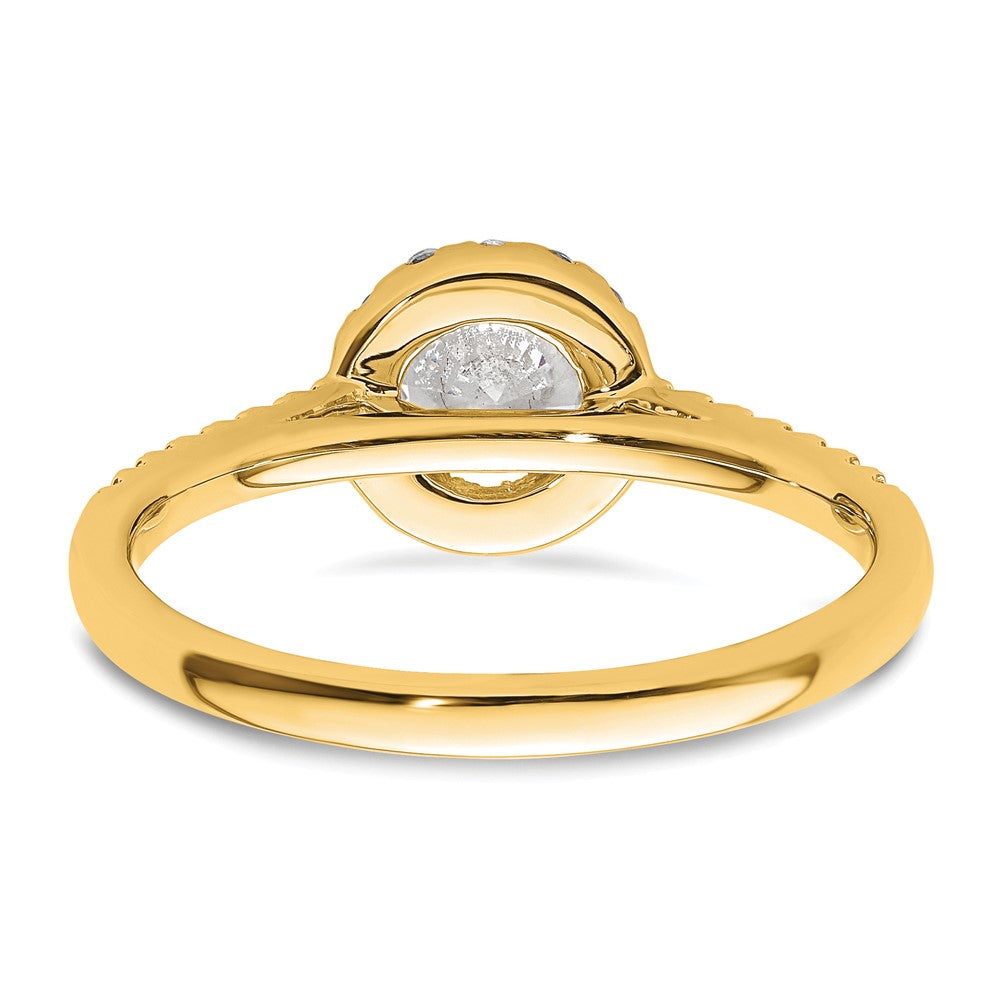 14k 3/4 carat Lab Grown Diamond VS/SI+ G+ Complete Halo Engagement Ring