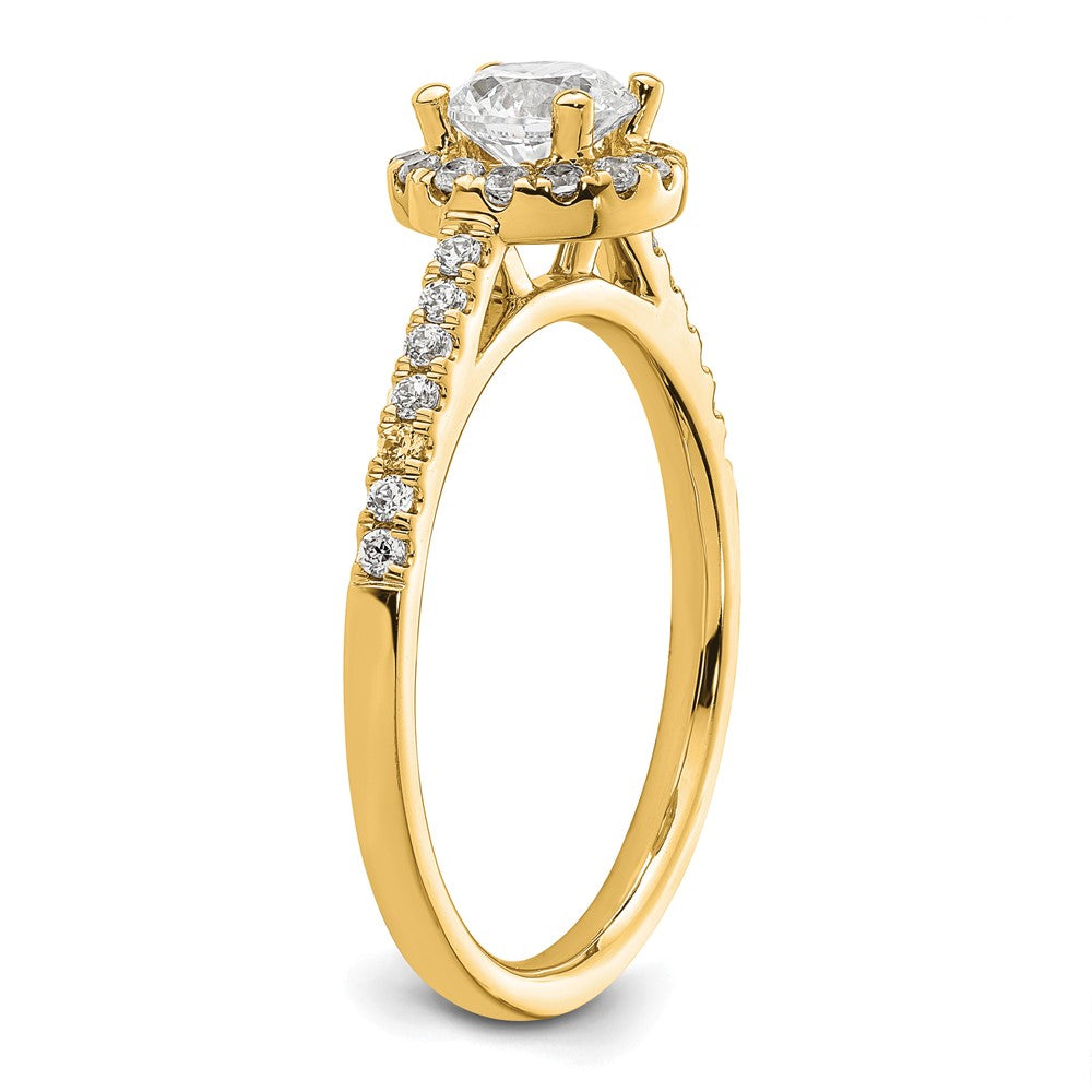 14k 3/4 carat Lab Grown Diamond VS/SI+ G+ Complete Halo Engagement Ring