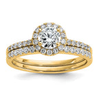14k 3/4 carat Lab Grown Diamond VS/SI+ G+ Complete Halo Engagement Ring