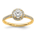 14k 3/4 carat Lab Grown Diamond VS/SI+ G+ Complete Halo Engagement Ring