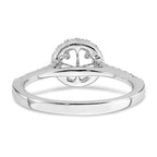 14k White Gold 3/4 carat Lab Grown Diamond VS/SI+ G+ Round Complete Halo Engagement Ring