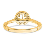 14k 3/4 carat Lab Grown Diamond VS/SI+ G+ Round Complete Halo Engagement Ring