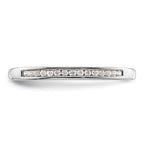 14k White Gold 1/10 carat Diamond Complete Channel-set Wedding Band
