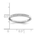 14k White Gold 1/10 carat Diamond Complete Channel-set Wedding Band