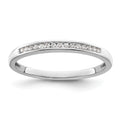 14k White Gold 1/10 carat Diamond Complete Channel-set Wedding Band