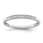 14k White Gold 1/10 carat Diamond Complete Channel-set Wedding Band