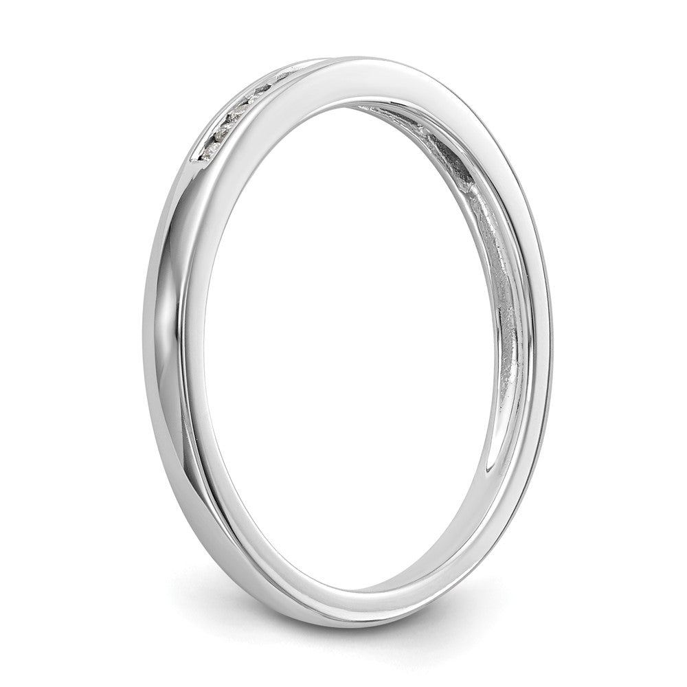 14k White Gold Diamond Wedding Band