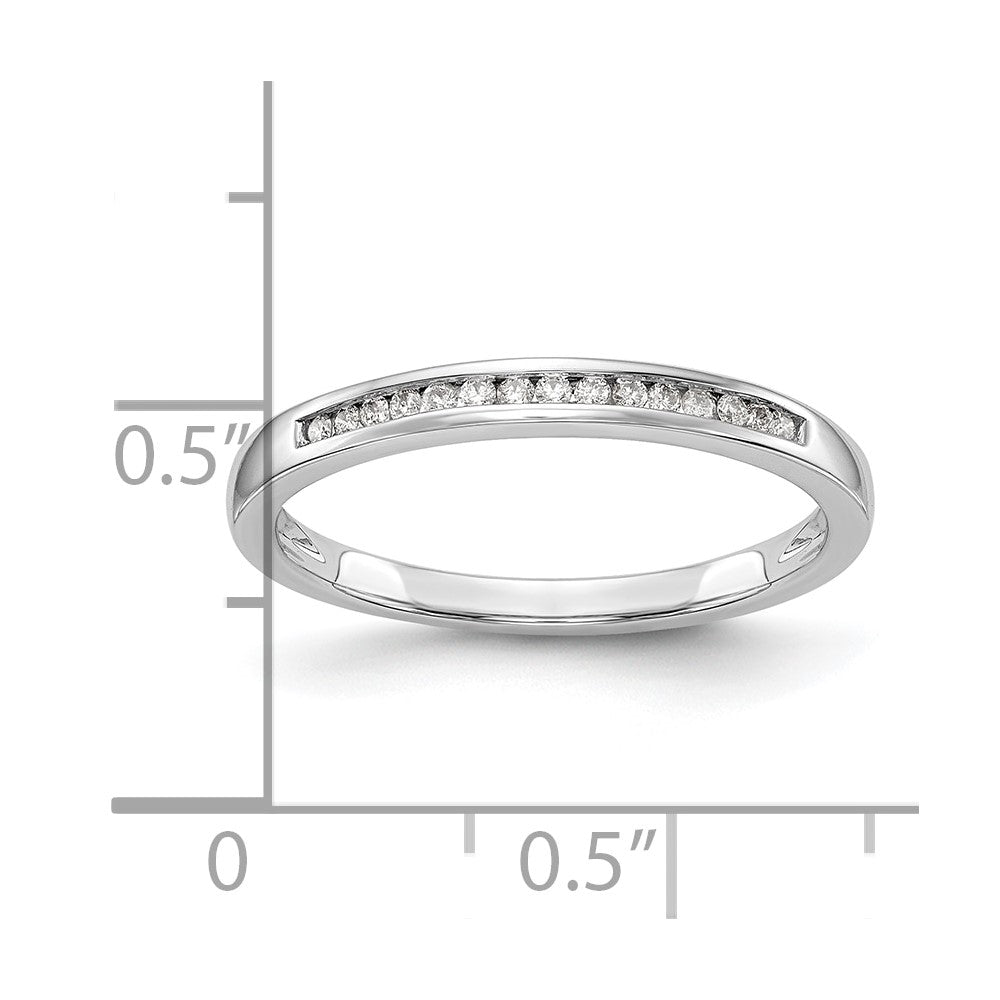 14k White Gold Diamond Wedding Band