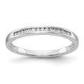 14k White Gold Diamond Wedding Band