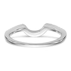 14k White Gold 1/6 carat Diamond Contoured Complete Wedding Band