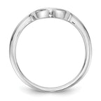 14k White Gold Contoured Wedding Band