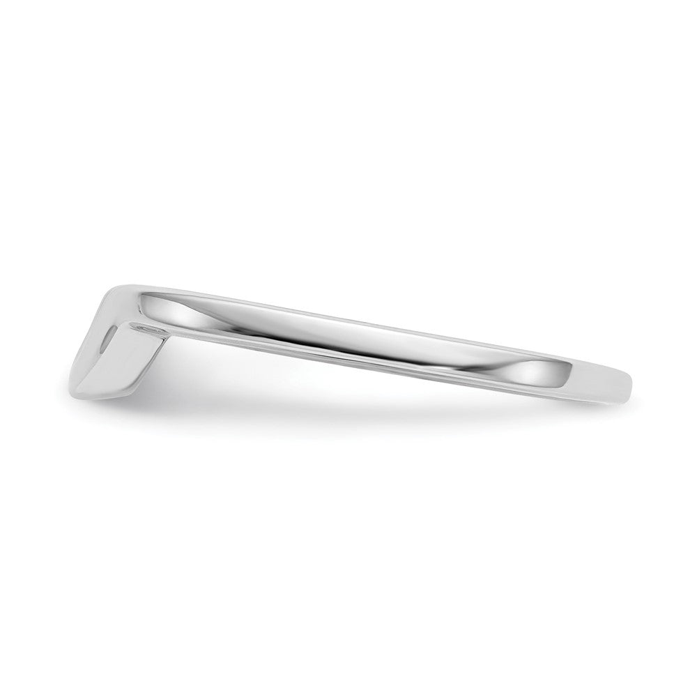 14k White Gold Contoured Wedding Band