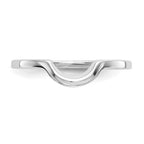 14k White Gold Contoured Wedding Band