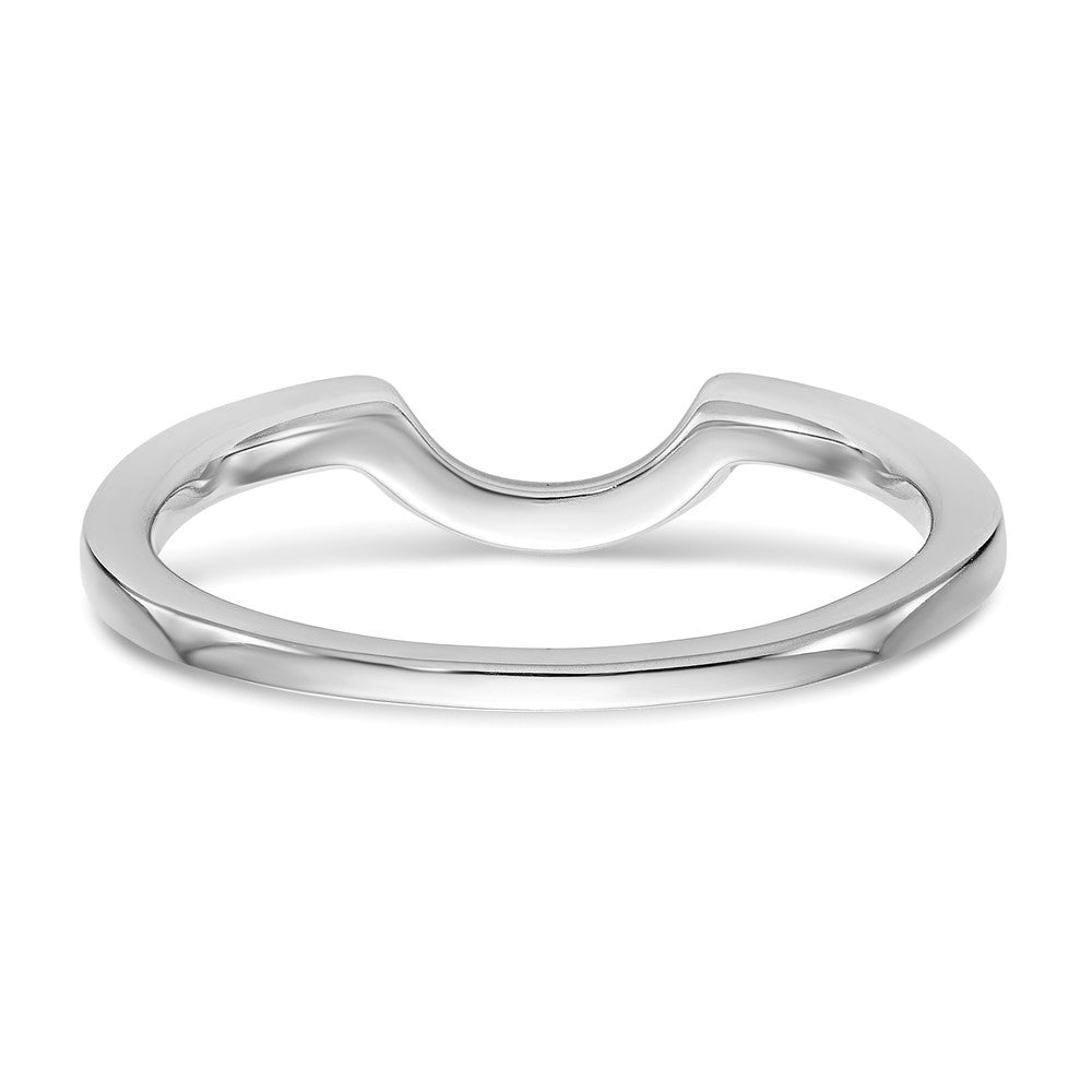 14k White Gold Contoured Wedding Band