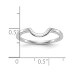 14k White Gold Contoured Wedding Band
