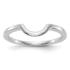 14k White Gold Contoured Wedding Band