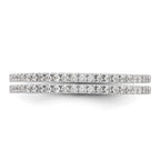 14k White Gold 1/4 carat Diamond Set of 2 Complete Wedding Bands