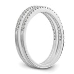 14k White Gold 1/4 carat Diamond Set of 2 Complete Wedding Bands