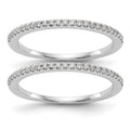 14k White Gold 1/4 carat Diamond Set of 2 Complete Wedding Bands