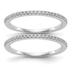14k White Gold 1/4 carat Diamond Set of 2 Complete Wedding Bands