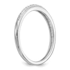 14k White Gold 1/8 carat Diamond Set of 2 Complete Wedding Bands