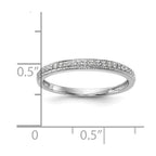 14k White Gold 1/8 carat Diamond Set of 2 Complete Wedding Bands