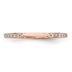 10k Rose Gold Diamond Set of 2 Wedding Bands