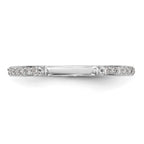 14k White Gold 1/4 carat Diamond Set of 2 Complete Wedding Bands