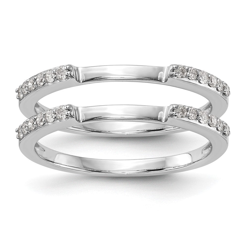 14k White Gold 1/4 carat Diamond Set of 2 Complete Wedding Bands
