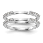 14k White Gold 1/4 carat Diamond Set of 2 Complete Wedding Bands