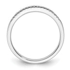 14k White Gold 1/10 carat Diamond Complete Wedding Band