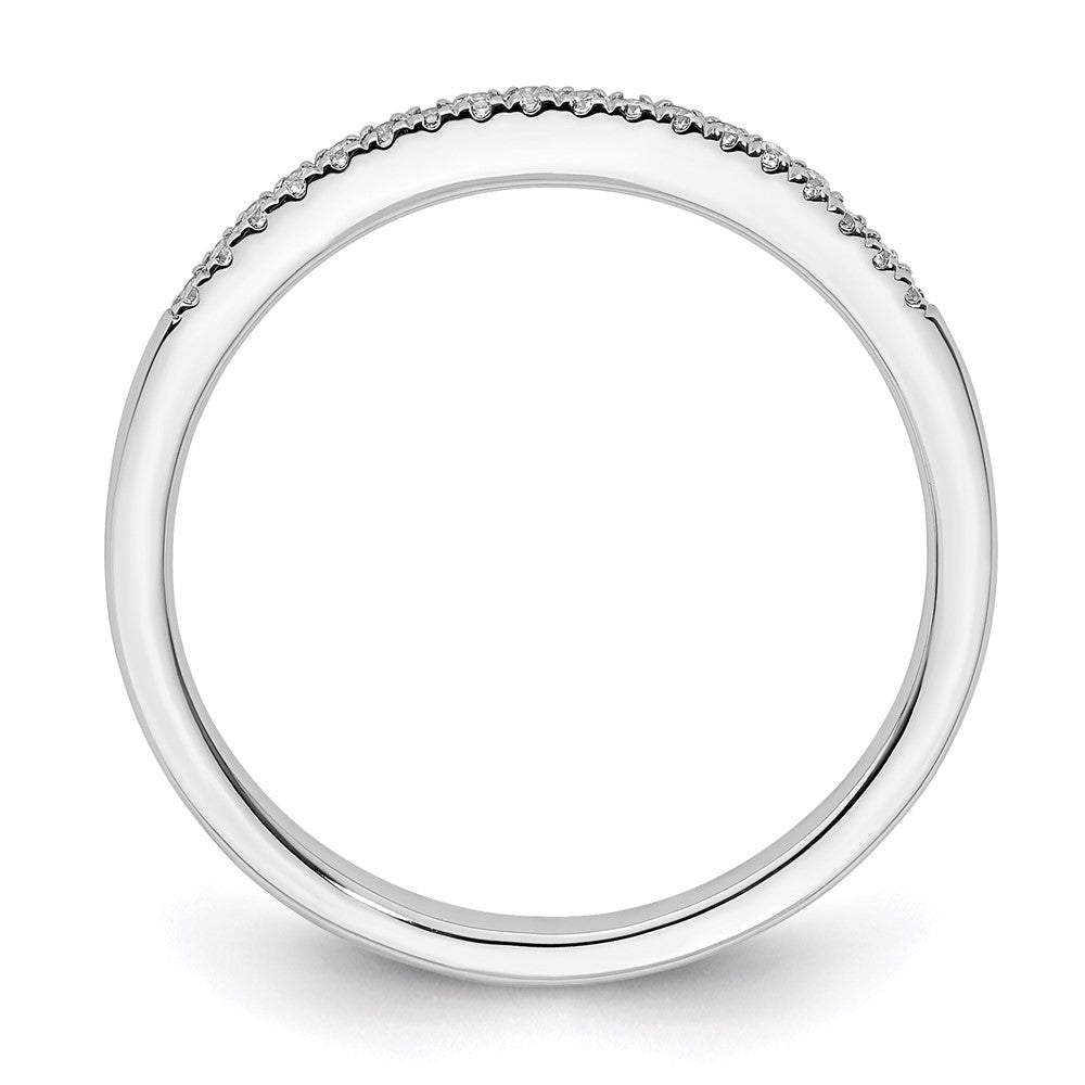 14k White Gold 1/10 carat Diamond Complete Wedding Band