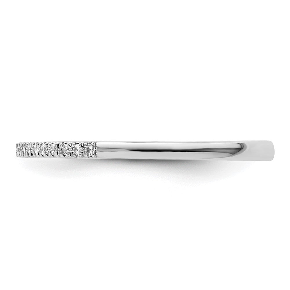 14k White Gold 1/10 carat Diamond Complete Wedding Band