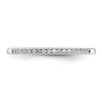 14k White Gold 1/10 carat Diamond Complete Wedding Band