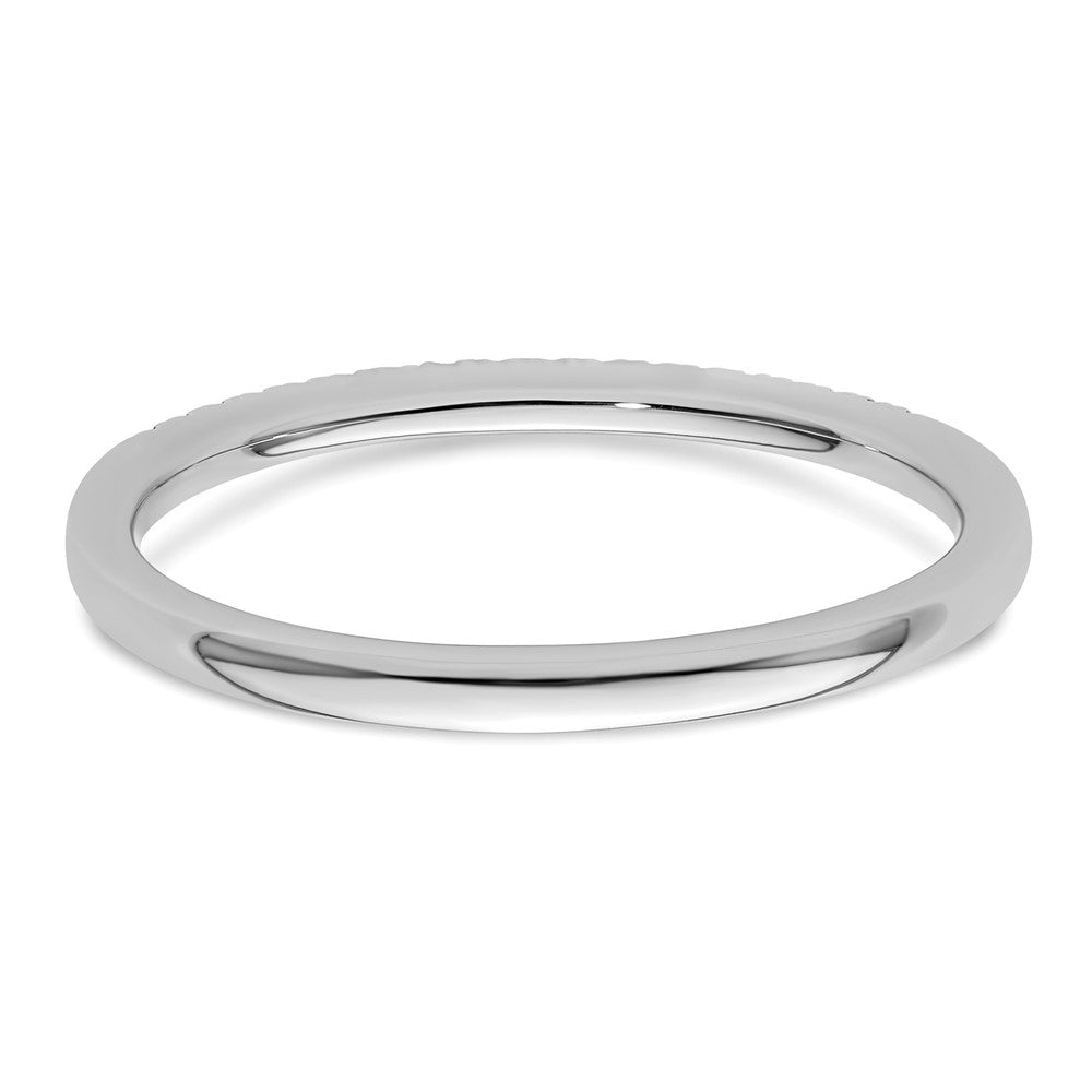 14k White Gold 1/10 carat Diamond Complete Wedding Band