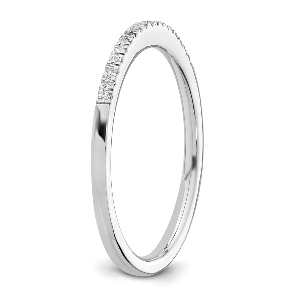 14k White Gold 1/10 carat Diamond Complete Wedding Band