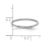 14k White Gold 1/10 carat Diamond Complete Wedding Band